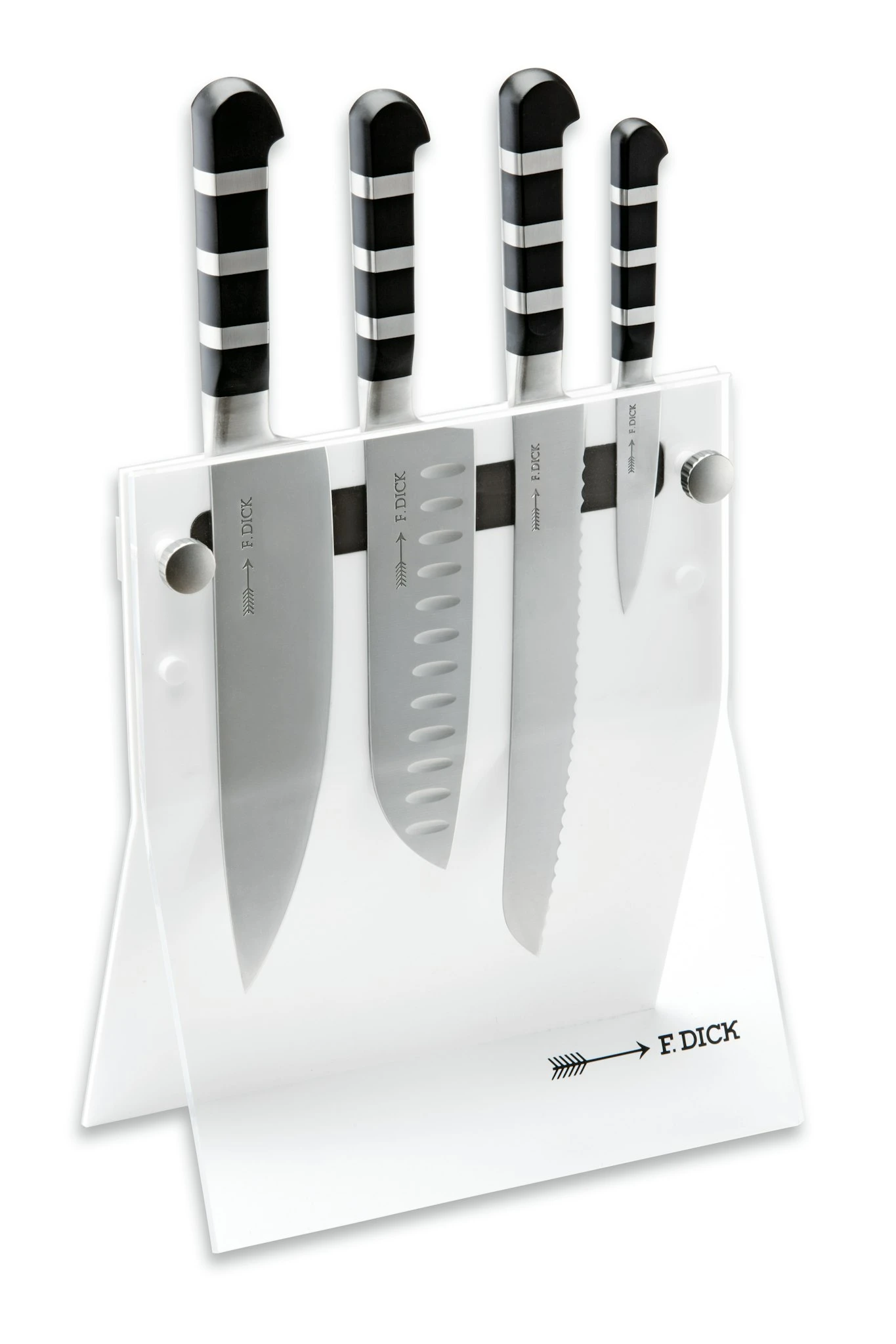 F. DICK Acryl-Messerblock 4 Knives Weiss 1905 4-teilig 1 F. DICK Acryl-Messerblock 4 Knives Weiss 1905 4-teilig