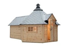 Wolff Finnhaus Grillkota 9 De Luxe Mit Saunaanbau