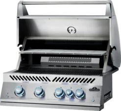 NAPOLEON 700-Series 32", Edelstahl, Einbau, Inkl. Drehspieß -Broil King Geschaft BIG32RB Grillhead Ang Open KnobsOff Lit WarmingRackF 1