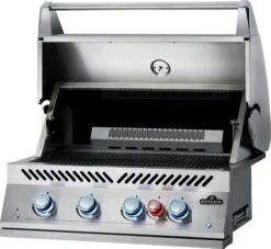 NAPOLEON 700-Series 32", Edelstahl, Einbau, Inkl. Drehspieß -Broil King Geschaft BIG32RB Grillhead Ang Open KnobsOn BurnerLit 1