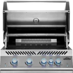 NAPOLEON 700-Series 32", Edelstahl, Einbau, Inkl. Drehspieß -Broil King Geschaft BIG32RB Grillhead Str Open KnobsOff Lit WarmingRackF 1