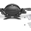 Weber Q 1200 Gas Grill Schwarz Mit Hitzeschild & Bratenrost