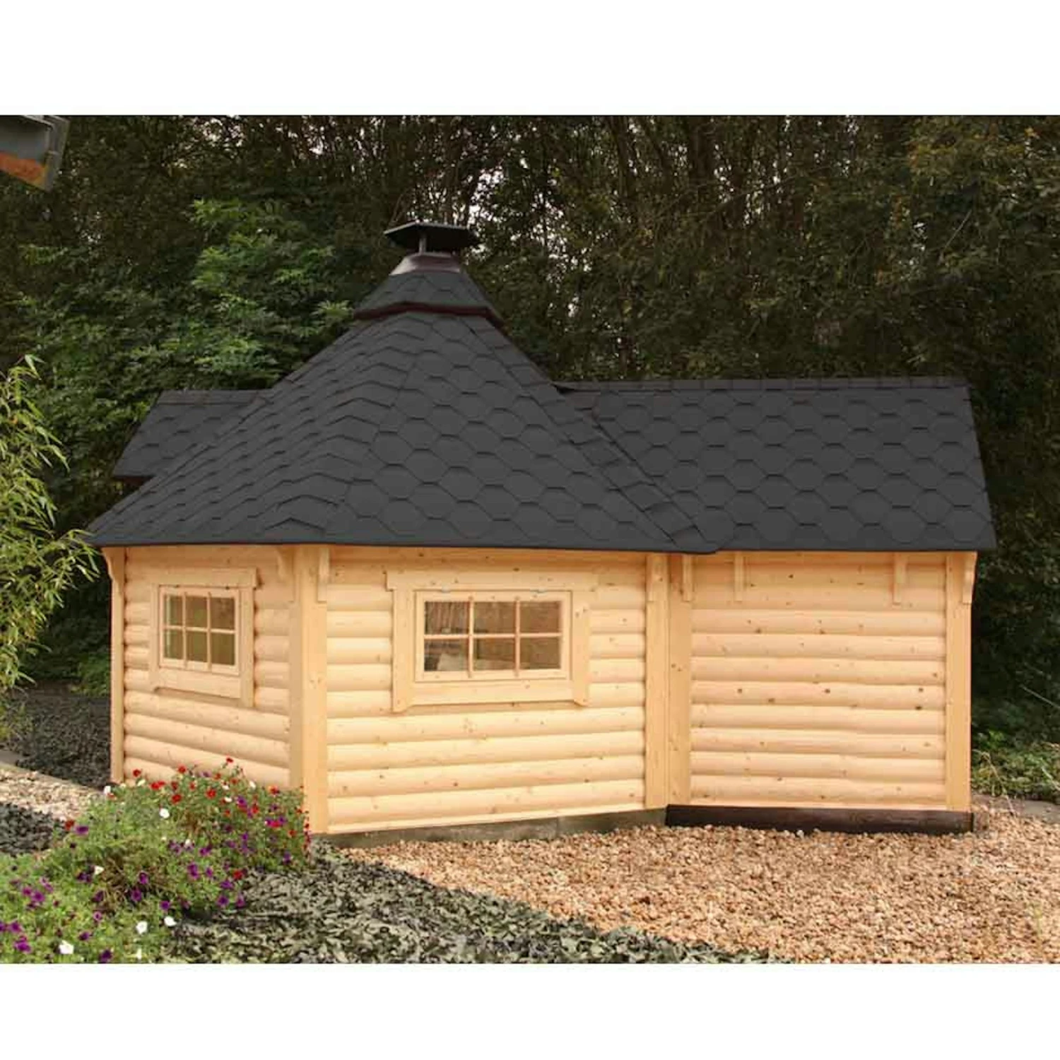 Wolff Finnhaus Grillkota 9 De Luxe Mit Anbau 2 Wolff Finnhaus Grillkota 9 De Luxe Mit Anbau – Bild 2