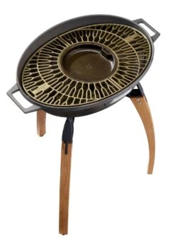 IGNIUM Taran Holzkohle Grill Celtic -Broil King Geschaft ignium grill freisteller total gross seitlich oben gitter pfanne 01 2